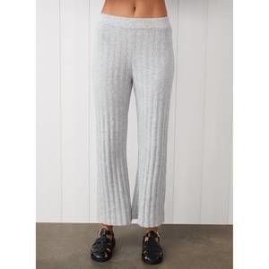 NEW STATESIDE 6x6 sweater rib wideleg pant in heather grey